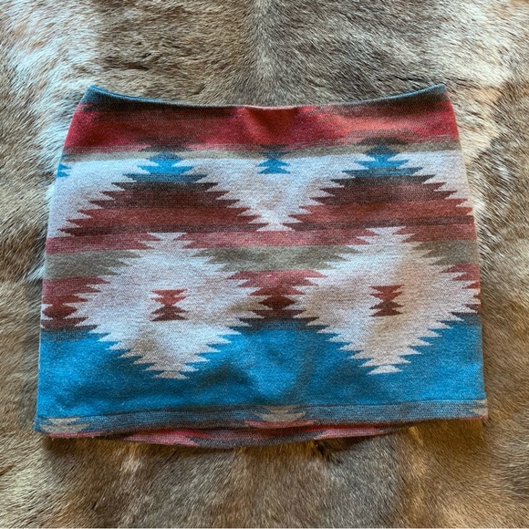 American Eagle Wool Aztec Southwest Skirt - Picture 1 of 4